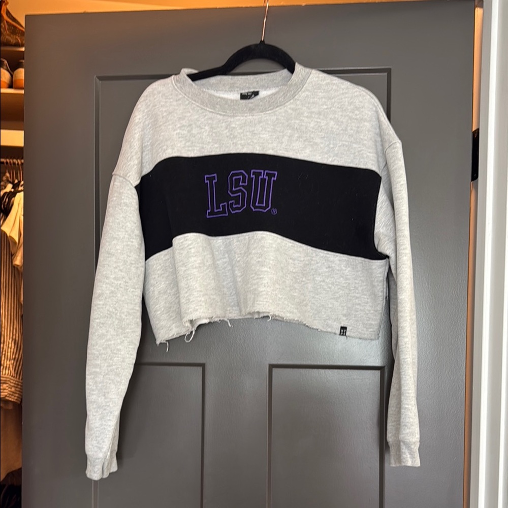 LSU cropped sweatshirt